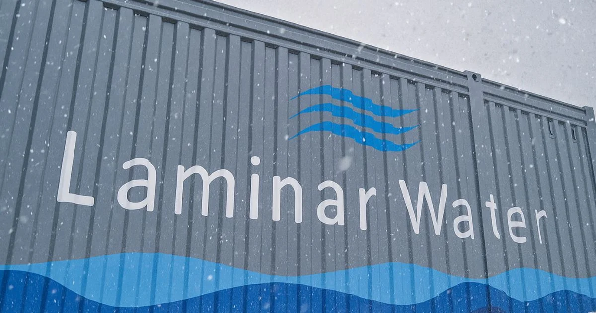 Laminar Water branded container housing water treatment system